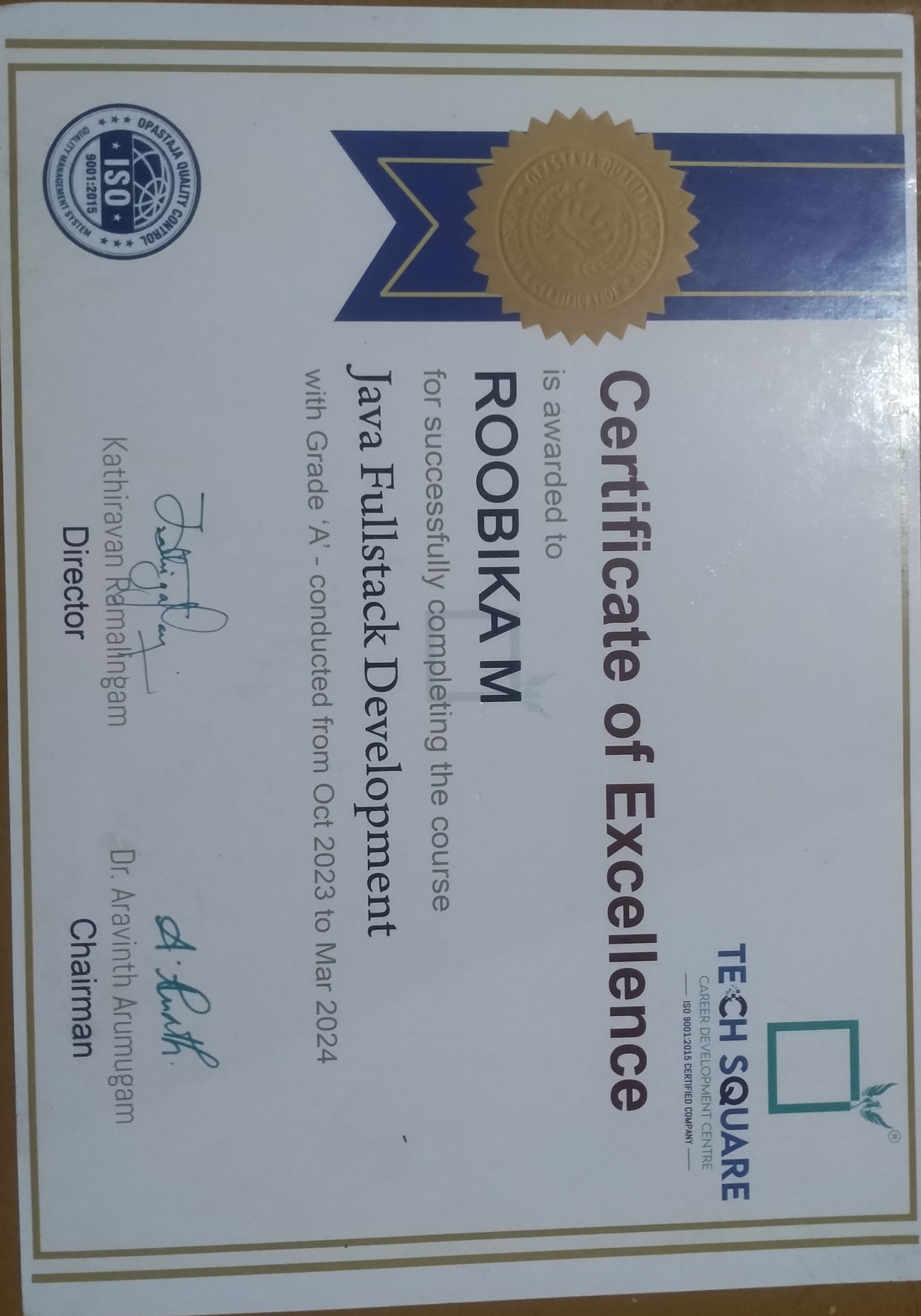 Java Certificate